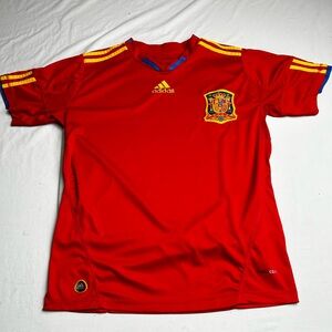 Adidas Spain 🇪🇸 Red and Yellow Soccer National Jersey Mens M
